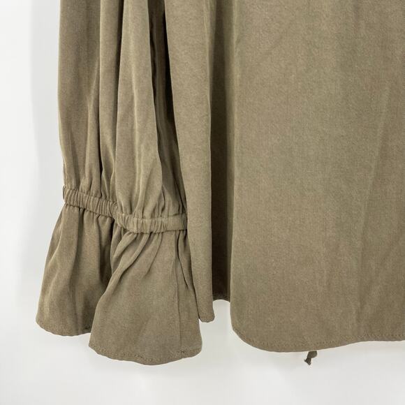 Rachel Pally | Olive Green Boho Peasant Cottagecore Frannie Top M - Picture 8 of 9